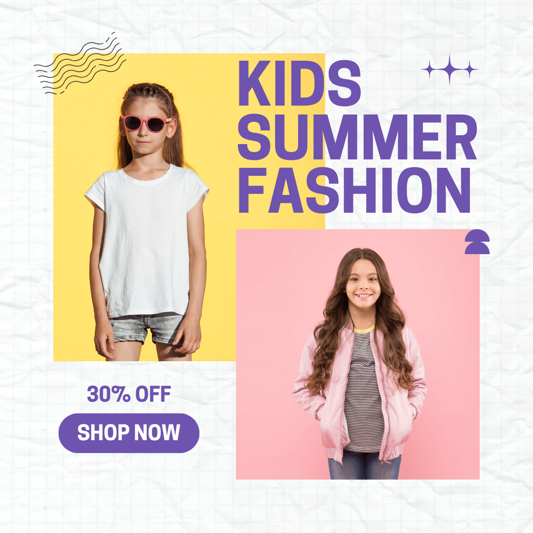 Collage Fashion Kids Facebook Post